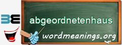 WordMeaning blackboard for abgeordnetenhaus